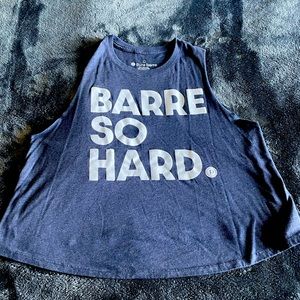 Pure Barre brand sleeveless heather navy top
